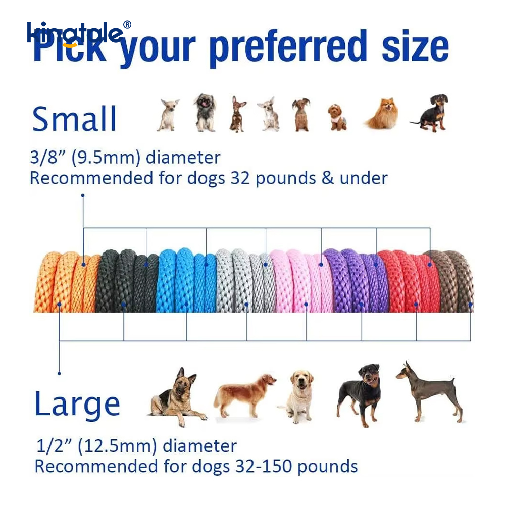 Guinzaglio per cani in nylon intrecciato