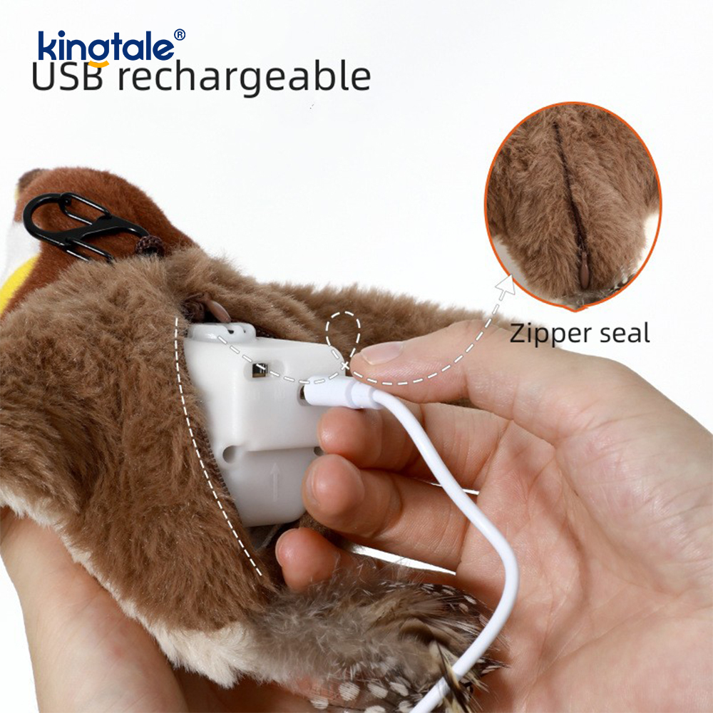 Giocattolo di peluche per animali domestici simulato passero per tutte le razze Cat Kicker Catnip Toys Sparrow