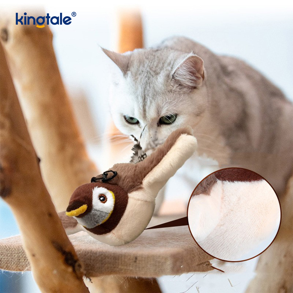 Giocattolo di peluche per animali domestici simulato passero per tutte le razze Cat Kicker Catnip Toys Sparrow
