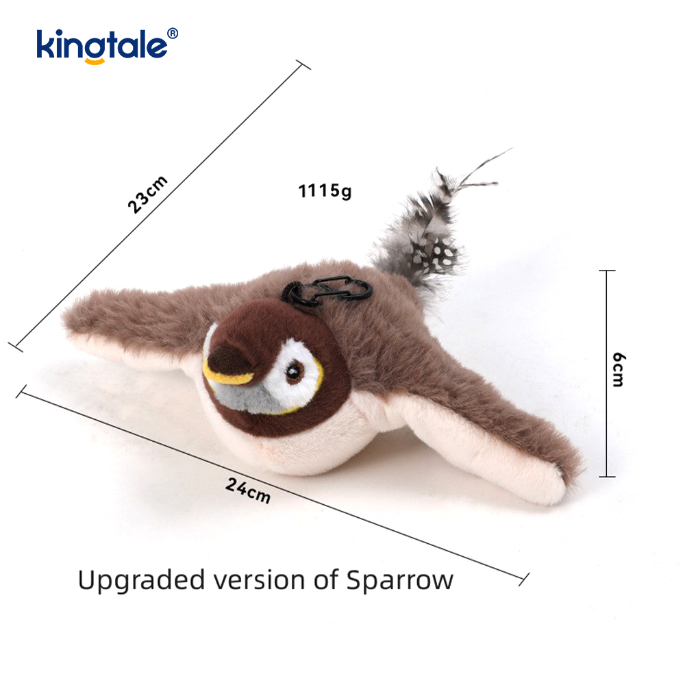 Giocattolo di peluche per animali domestici simulato passero per tutte le razze Cat Kicker Catnip Toys Sparrow