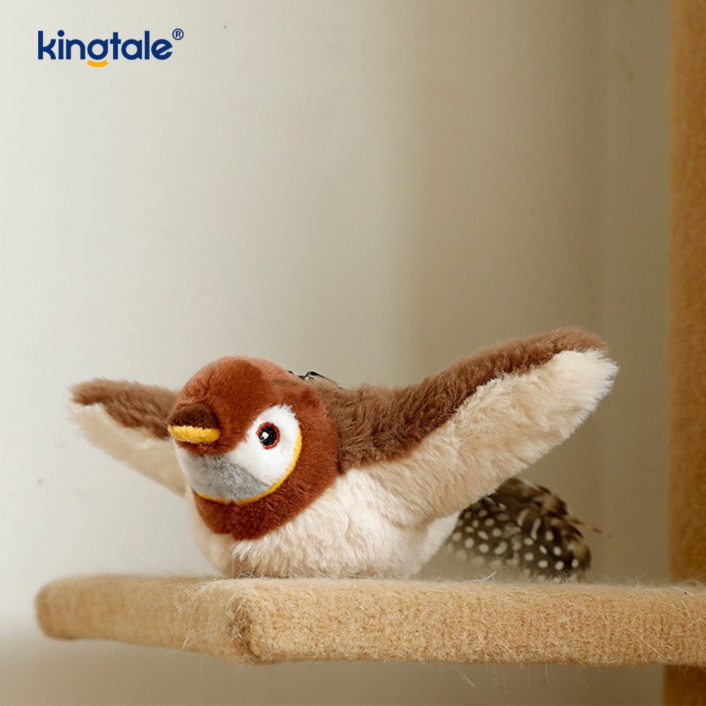 Giocattolo di peluche per animali domestici simulato passero per tutte le razze Cat Kicker Catnip Toys Sparrow