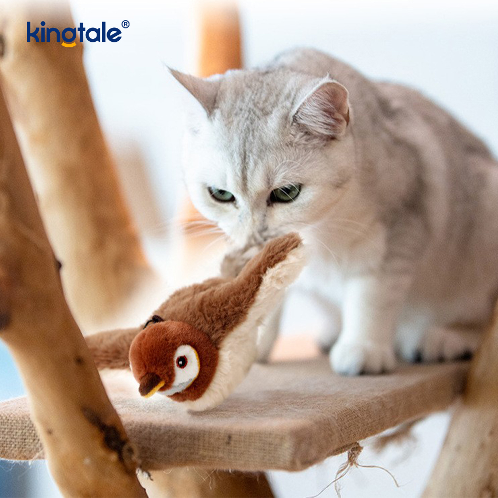 Giocattolo di peluche per animali domestici simulato passero per tutte le razze Cat Kicker Catnip Toys Sparrow