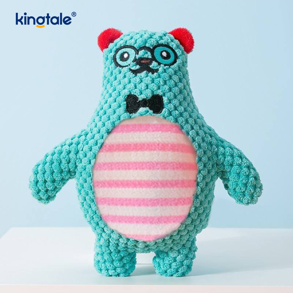 Peluche morbido elefante blu con tessuto blu lavabile in lavatrice