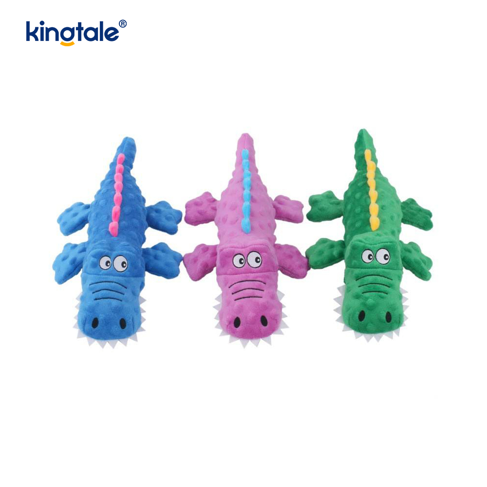 Peluche coccodrillo Squeak per animali domestici per pulire i denti