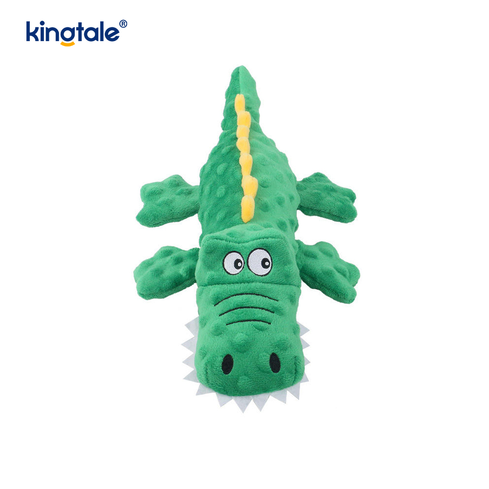 Peluche coccodrillo Squeak per animali domestici per pulire i denti