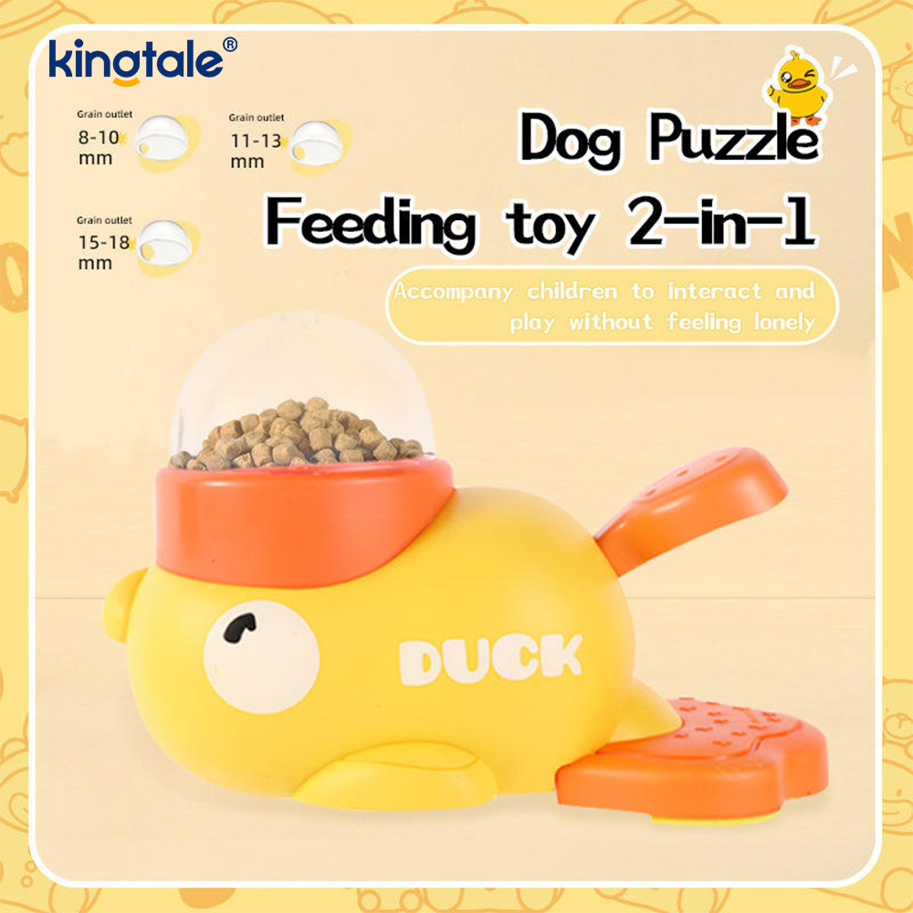 Little Yellow Duck Alimentatore per animali domestici Giocattoli interattivi per cani Puzzle alimentare Alimentatore lento