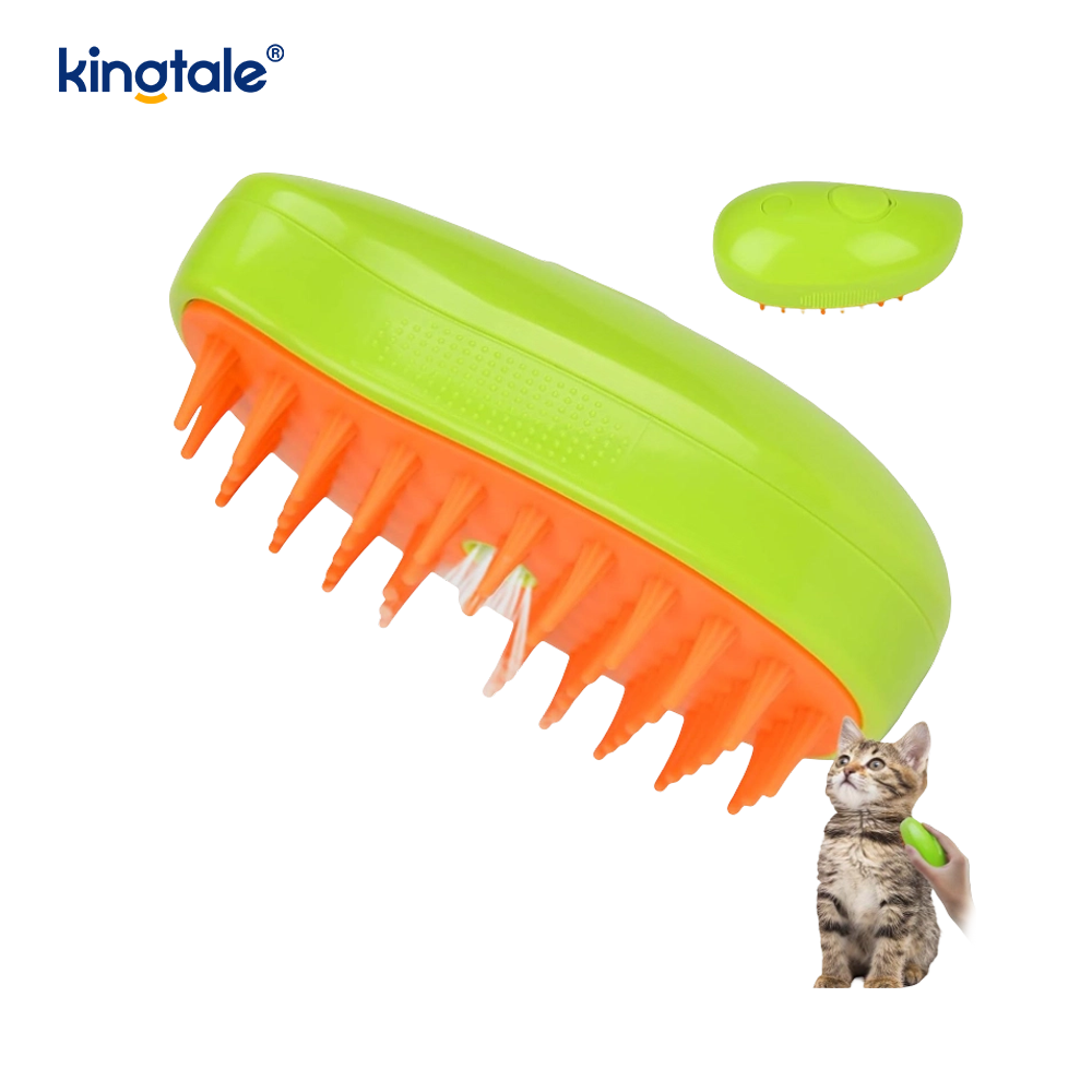 Spazzola a vapore per gatti Pettine per rimozione peli di cani con massaggio in silicone 3 in 1 per animali domestici