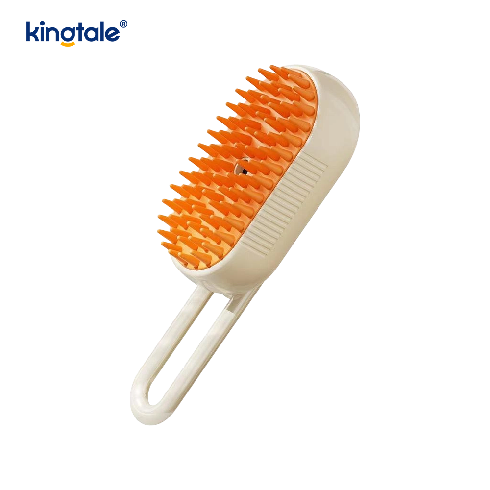 Spazzola a vapore per gatti Pettine per rimozione peli di cani con massaggio in silicone 3 in 1 per animali domestici