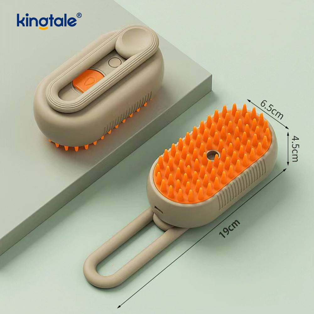 Spazzola a vapore per gatti Pettine per rimozione peli di cani con massaggio in silicone 3 in 1 per animali domestici