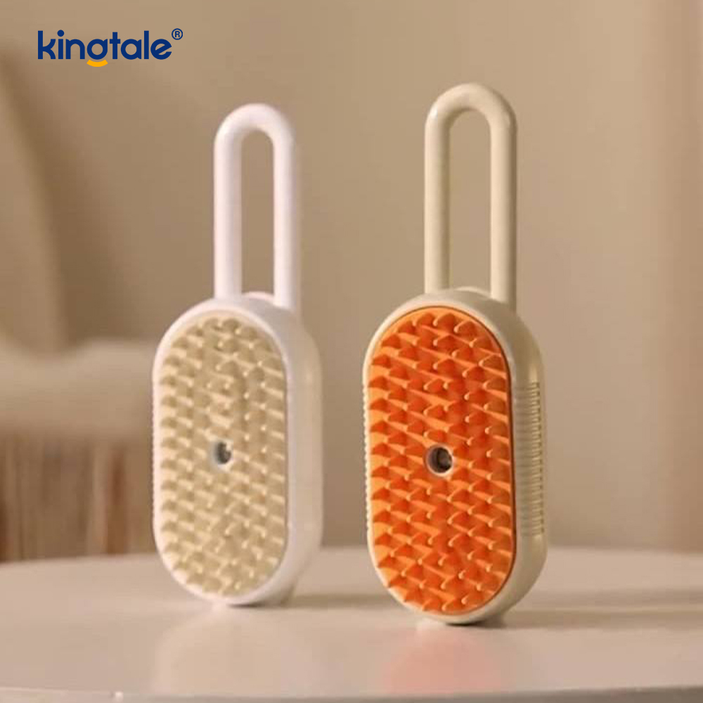 Spazzola a vapore per gatti Pettine per rimozione peli di cani con massaggio in silicone 3 in 1 per animali domestici