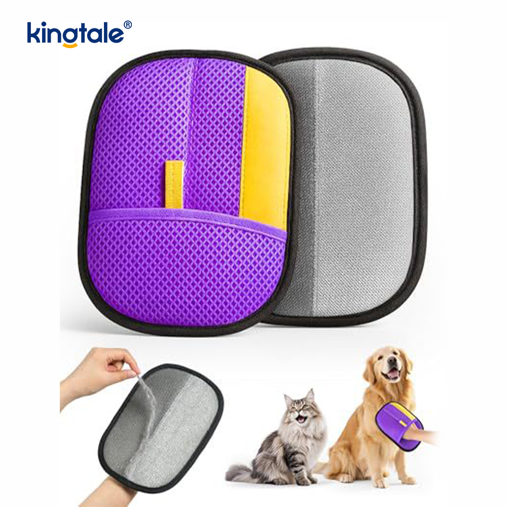 Guanto per la rimozione dei peli di animali domestici per cani e gatti Guanti elettrostatici per la rimozione dei peli di animali domestici a cinque dita Newly Pro
