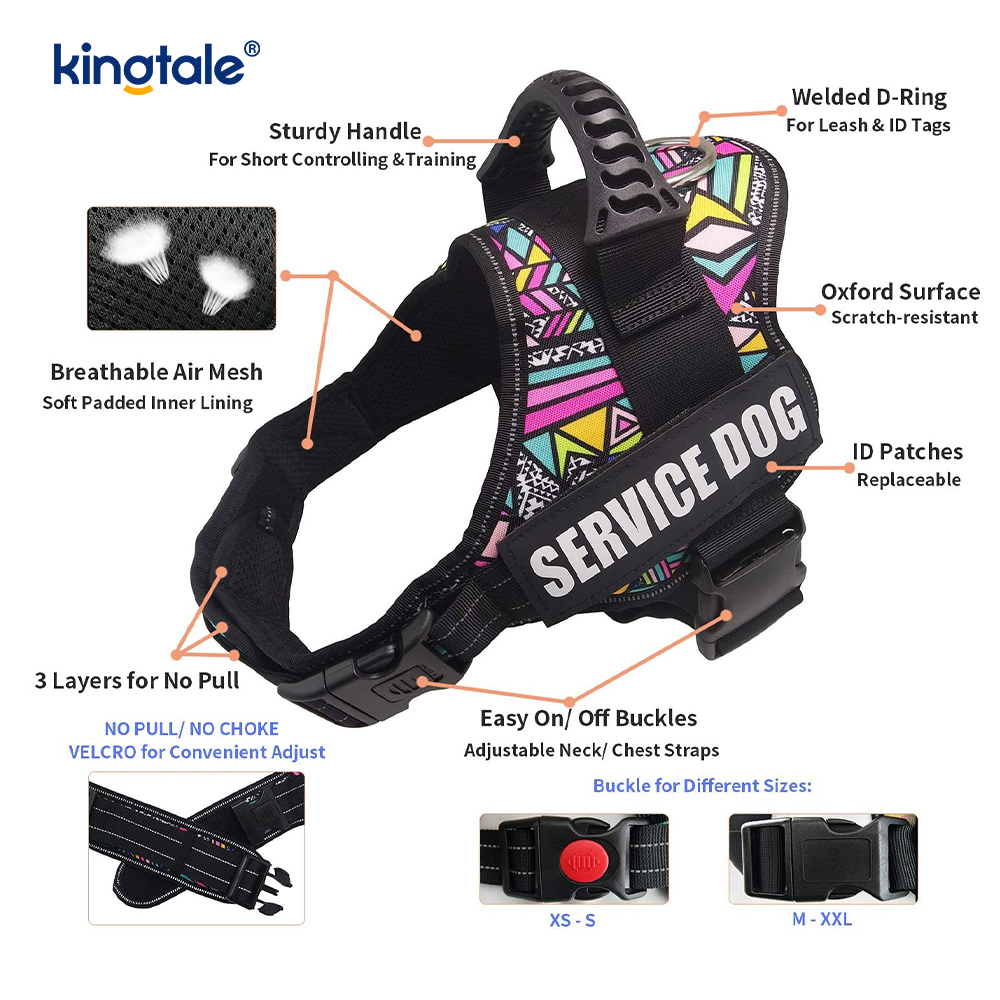 Pettorina per cani di design riflettente senza trazione Guinzaglio per cani in corda di nylon solido