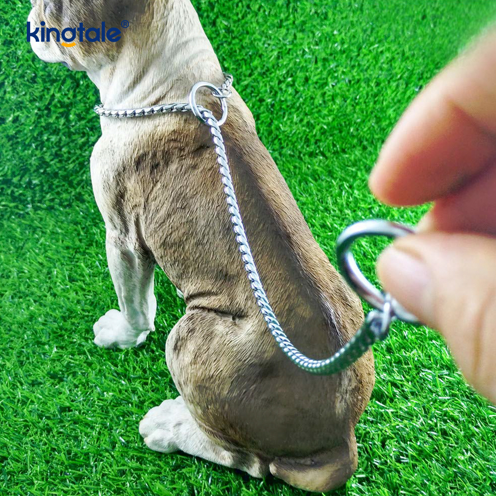 Collare a catena per cani serpente in metallo puro rame per cani di piccola e media taglia