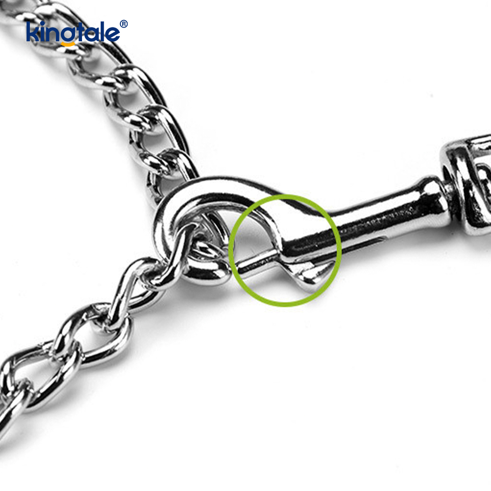 Guinzaglio per catena per cani resistente in metallo personalizzato con manico in schiuma per cani