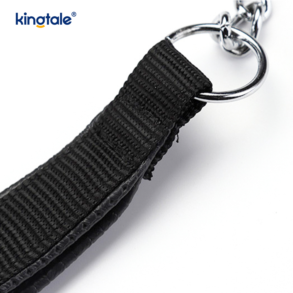 Guinzaglio per catena per cani resistente in metallo personalizzato con manico in schiuma per cani