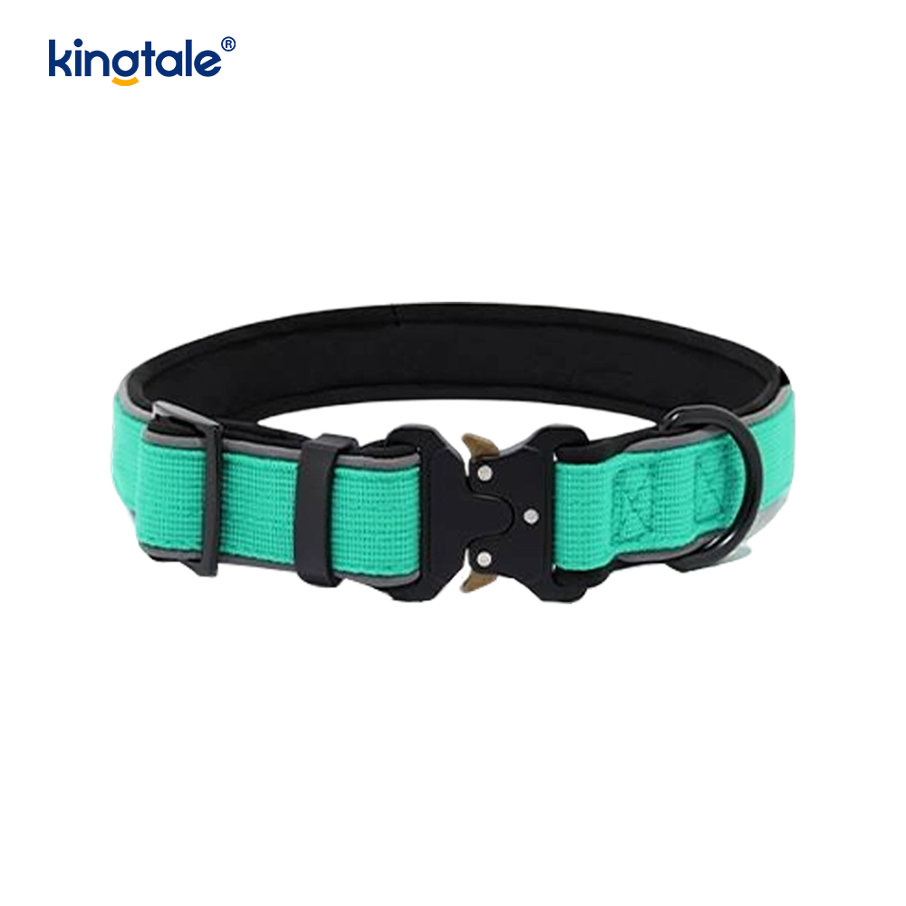 Fibbia per collare per cani tattica riflettente regolabile pesante per cani M L