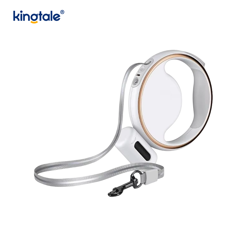 Guinzaglio per collare per cani in nylon retrattile automatico con illuminazione a LED semplice e moderna