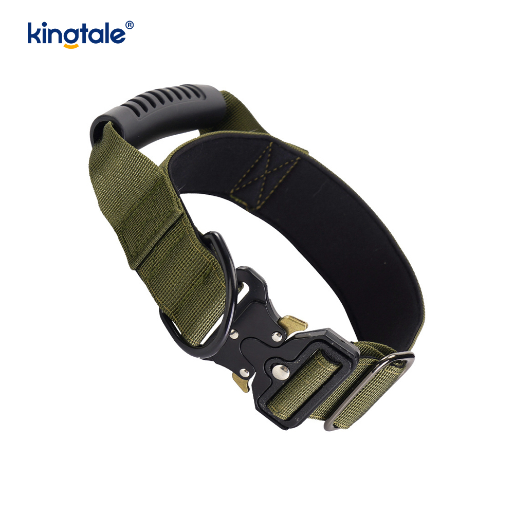 Maniglia di controllo in nylon per addestramento tattico e collare con fibbia in metallo a sgancio rapido