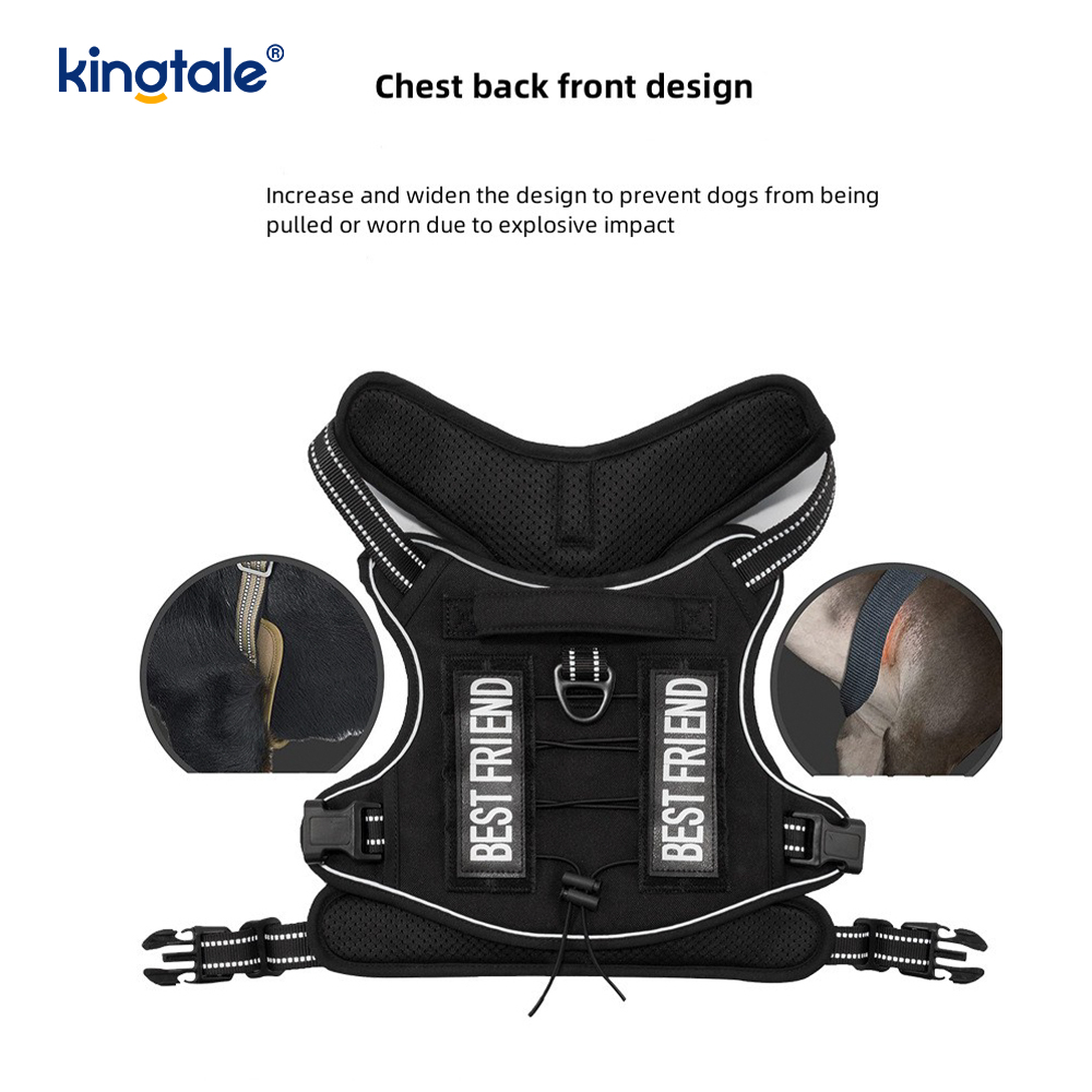 Pettorina per addestramento con gilet per cintura per cani resistente in nylon resistente e senza trazione