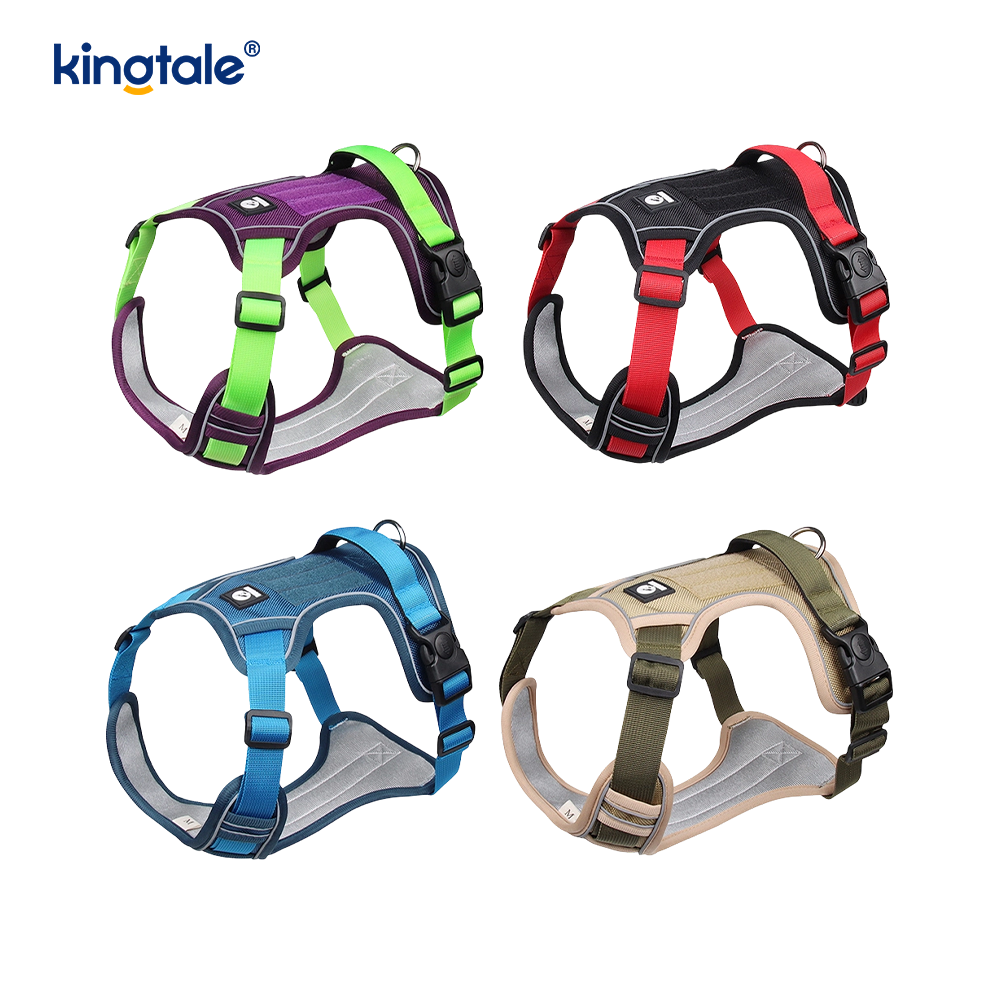 Pettorina per cani sportivi traspiranti e riflettenti con rivetti in nylon