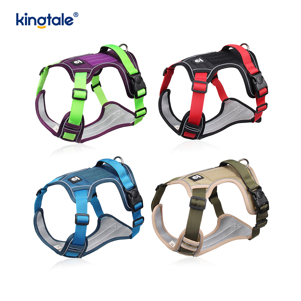 Pettorina per cani sportivi traspiranti e riflettenti con rivetti in nylon