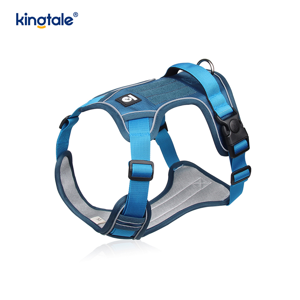Pettorina per cani sportivi traspiranti e riflettenti con rivetti in nylon