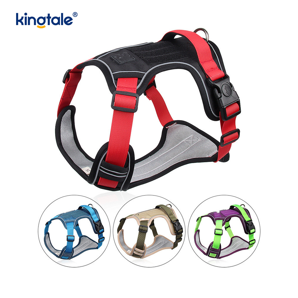 Pettorina per cani sportivi traspiranti e riflettenti con rivetti in nylon