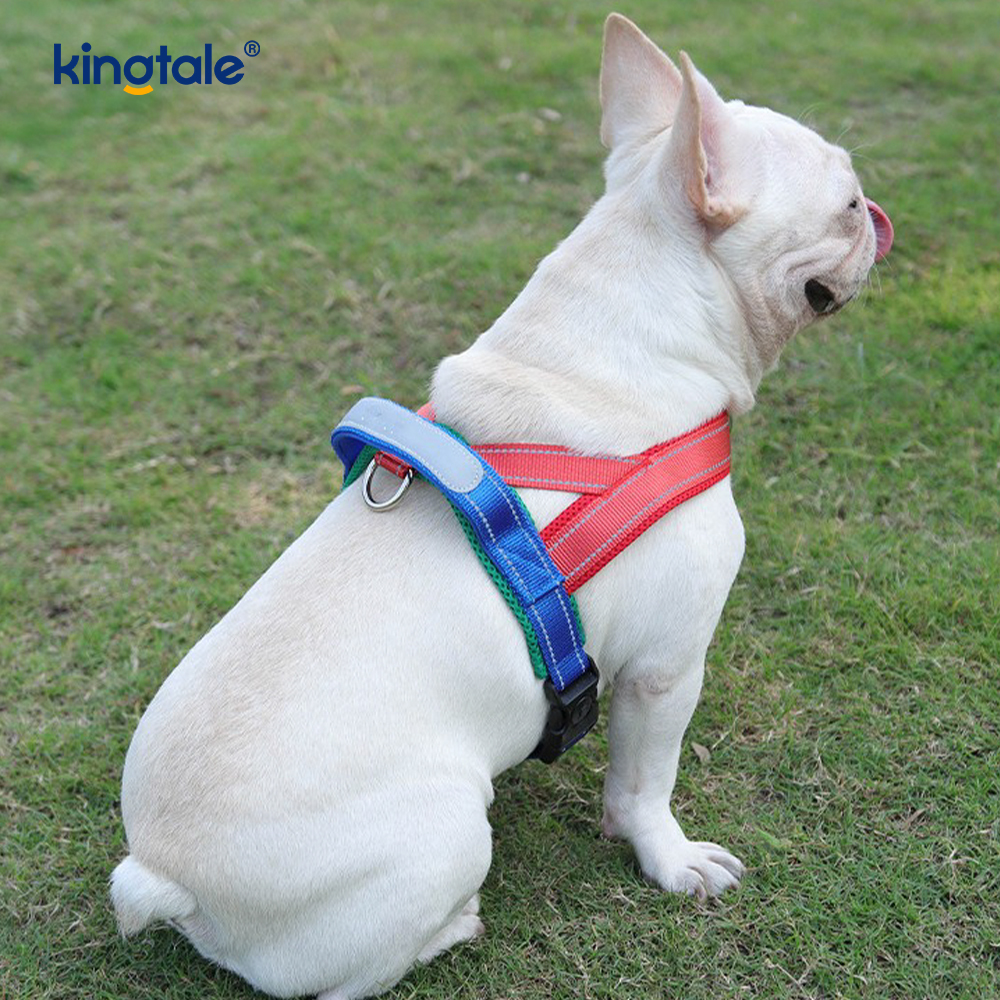 Pettorina per cani da compagnia riflettente in nylon regolabile all'ingrosso personalizzata minima impostata