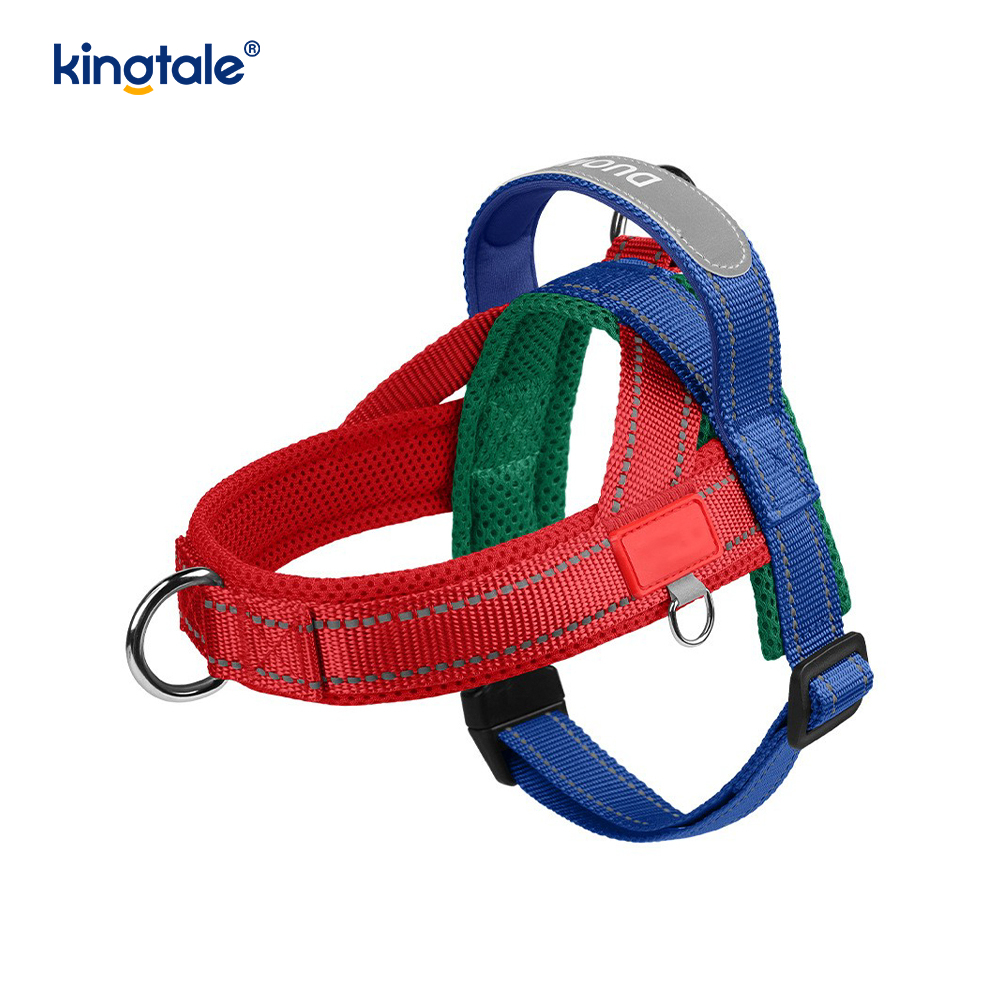 Pettorina per cani da compagnia riflettente in nylon regolabile all'ingrosso personalizzata minima impostata