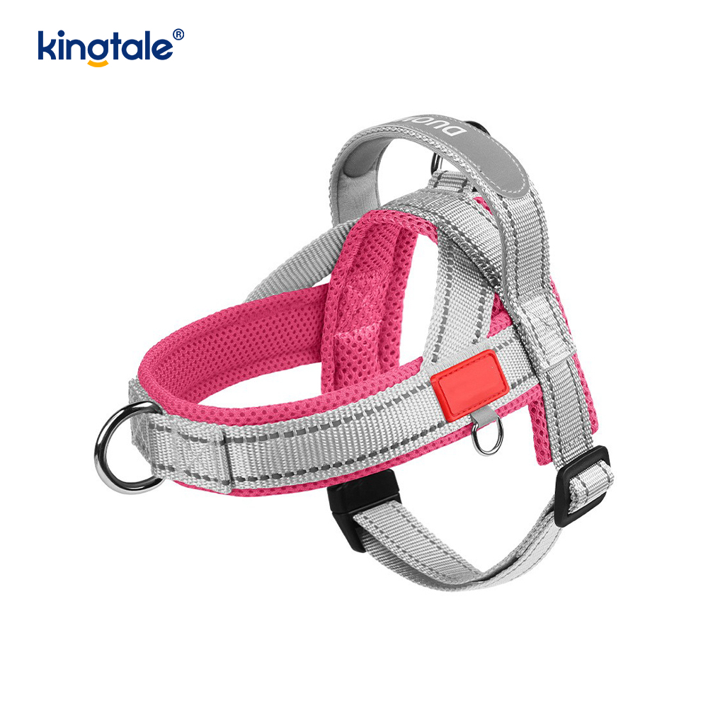 Pettorina per cani da compagnia riflettente in nylon regolabile all'ingrosso personalizzata minima impostata