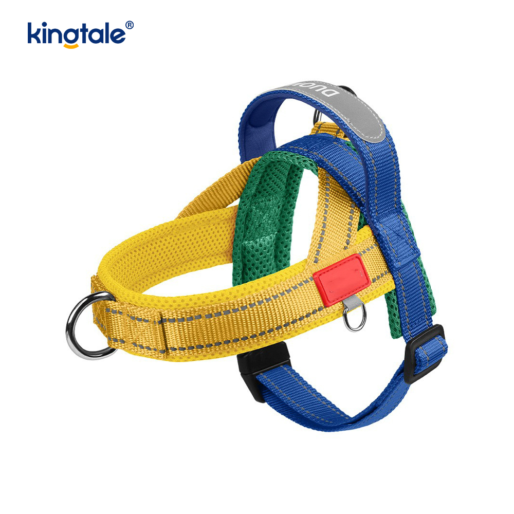 Pettorina per cani da compagnia riflettente in nylon regolabile all'ingrosso personalizzata minima impostata
