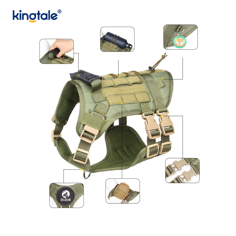 Imbracatura per cani regolabile traspirante e resistente, con gilet grande e personalizzato