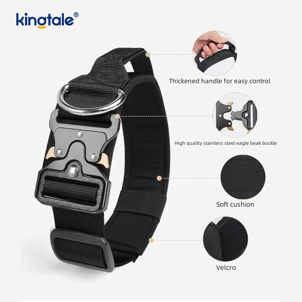 Set di imbracature per collare per cani tattici resistenti per cani di taglia grande