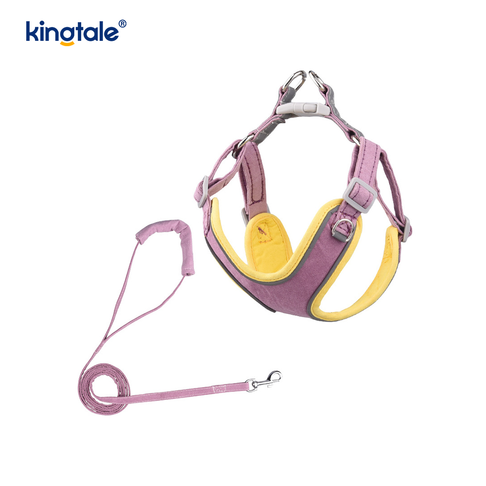 Set di pettorina e guinzaglio con strass bling per cani di piccola taglia regolabili in pelle