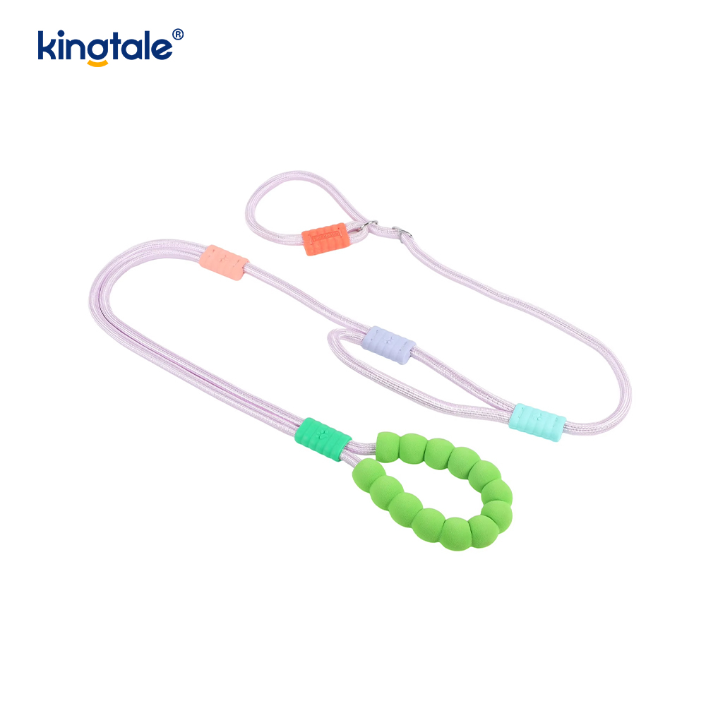 Guinzaglio colorato per cani con doppia impugnatura in nylon regolabile resistente senza trazione