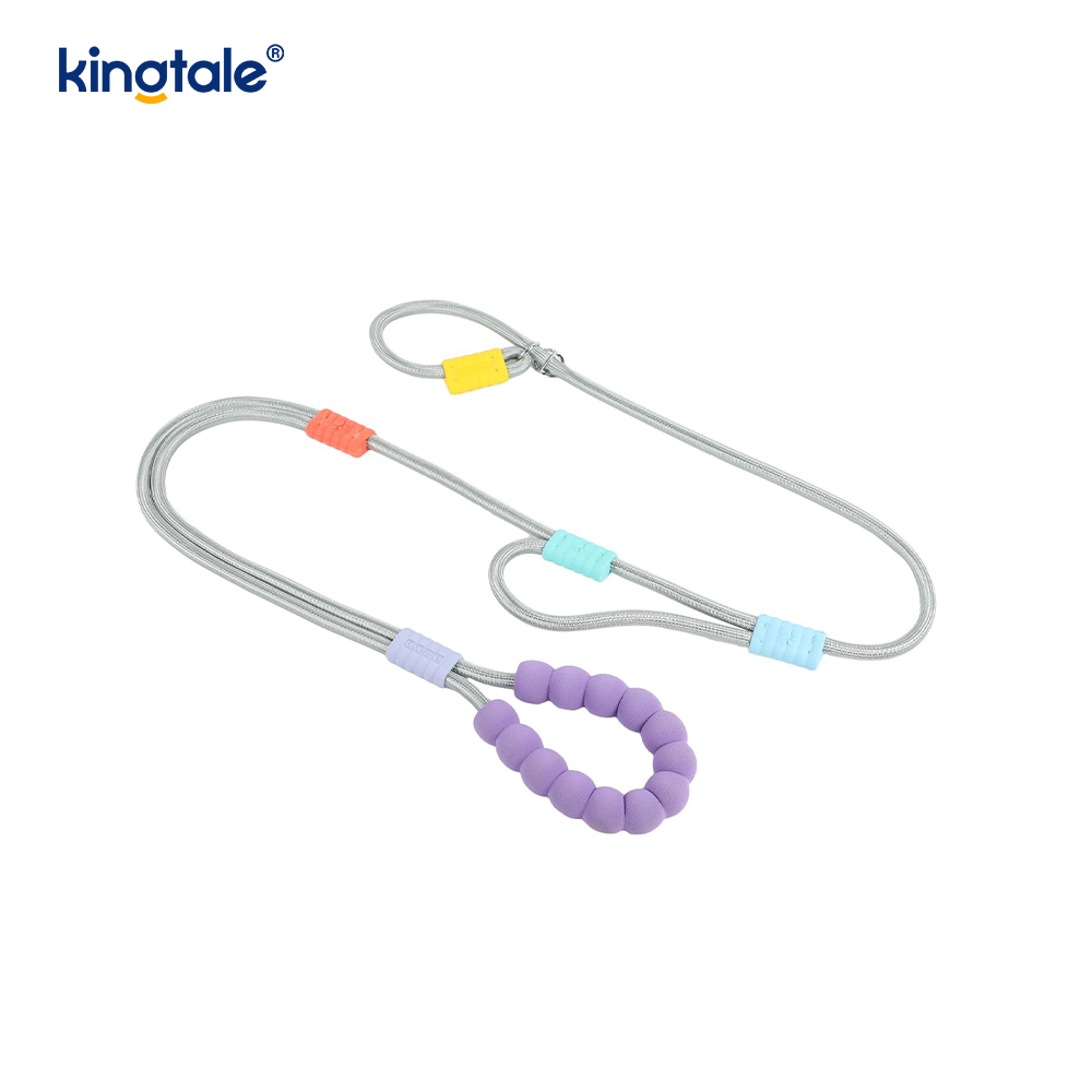 Guinzaglio colorato per cani con doppia impugnatura in nylon regolabile resistente senza trazione