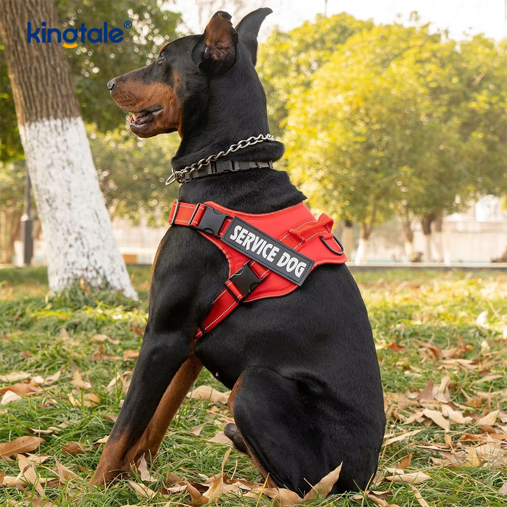 Imbracatura tattica riflettente antistrappo per cani di grossa taglia