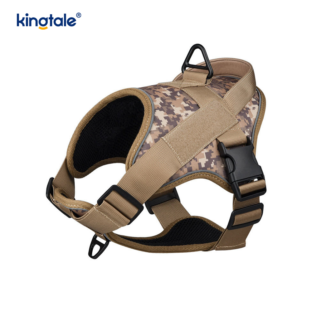 Imbracatura per cani con gilet riflettente regolabile per carichi pesanti, tattica senza trazione