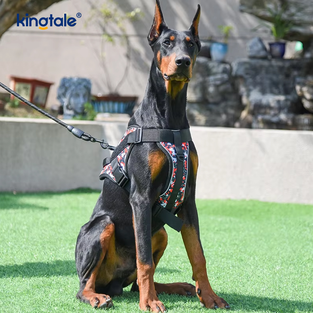 Imbracatura per cani con gilet riflettente regolabile per carichi pesanti, tattica senza trazione