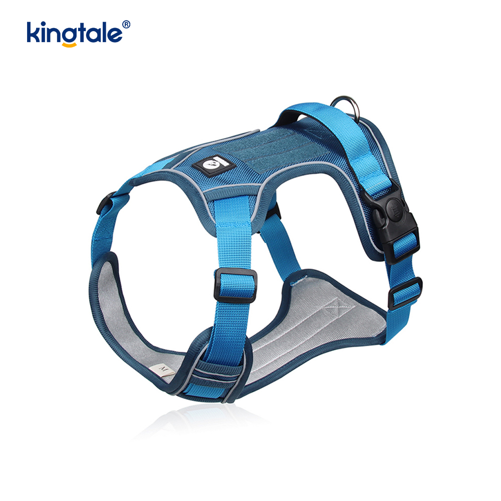 Imbracatura sportiva traspirante regolabile riflettente con rivetti in nylon con guinzaglio per cani