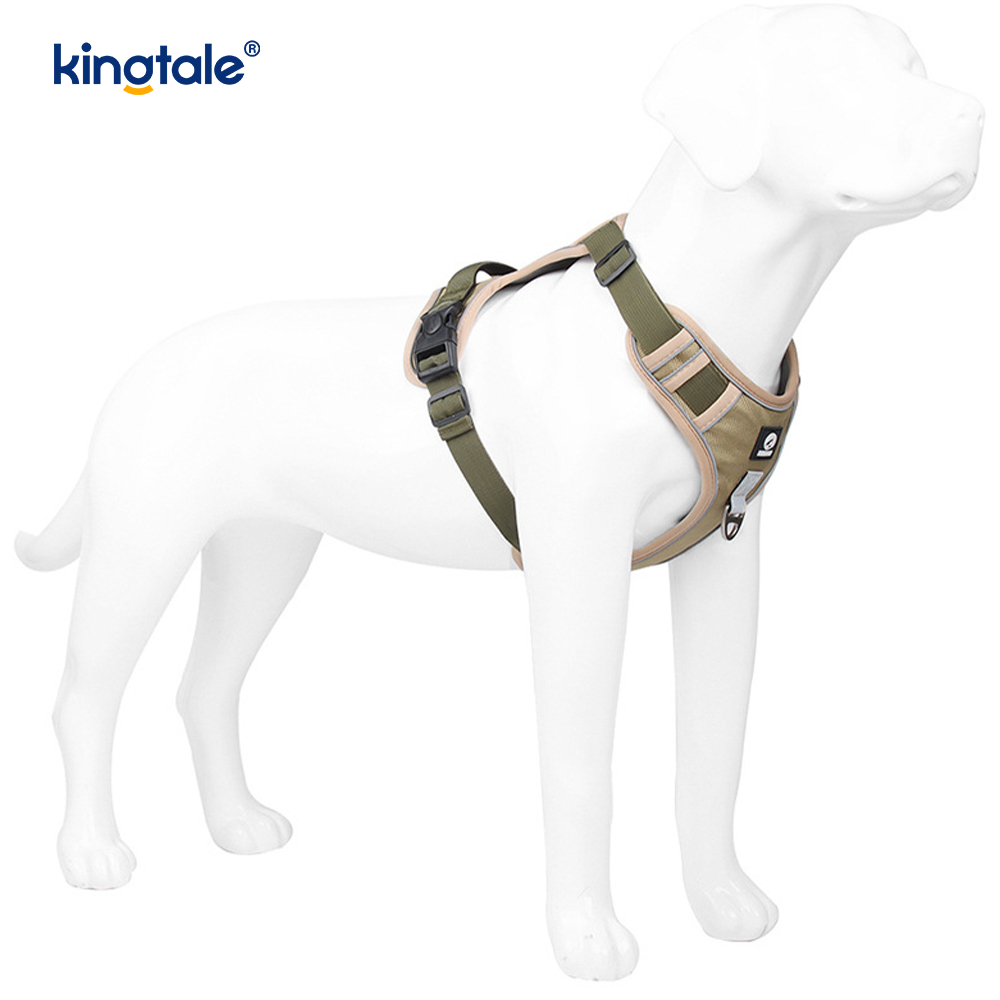 Imbracatura sportiva traspirante regolabile riflettente con rivetti in nylon con guinzaglio per cani