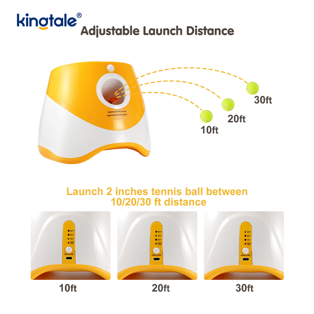 Lanciatore automatico di palline con 3 mini palline da tennis Giochi per cani da esterno