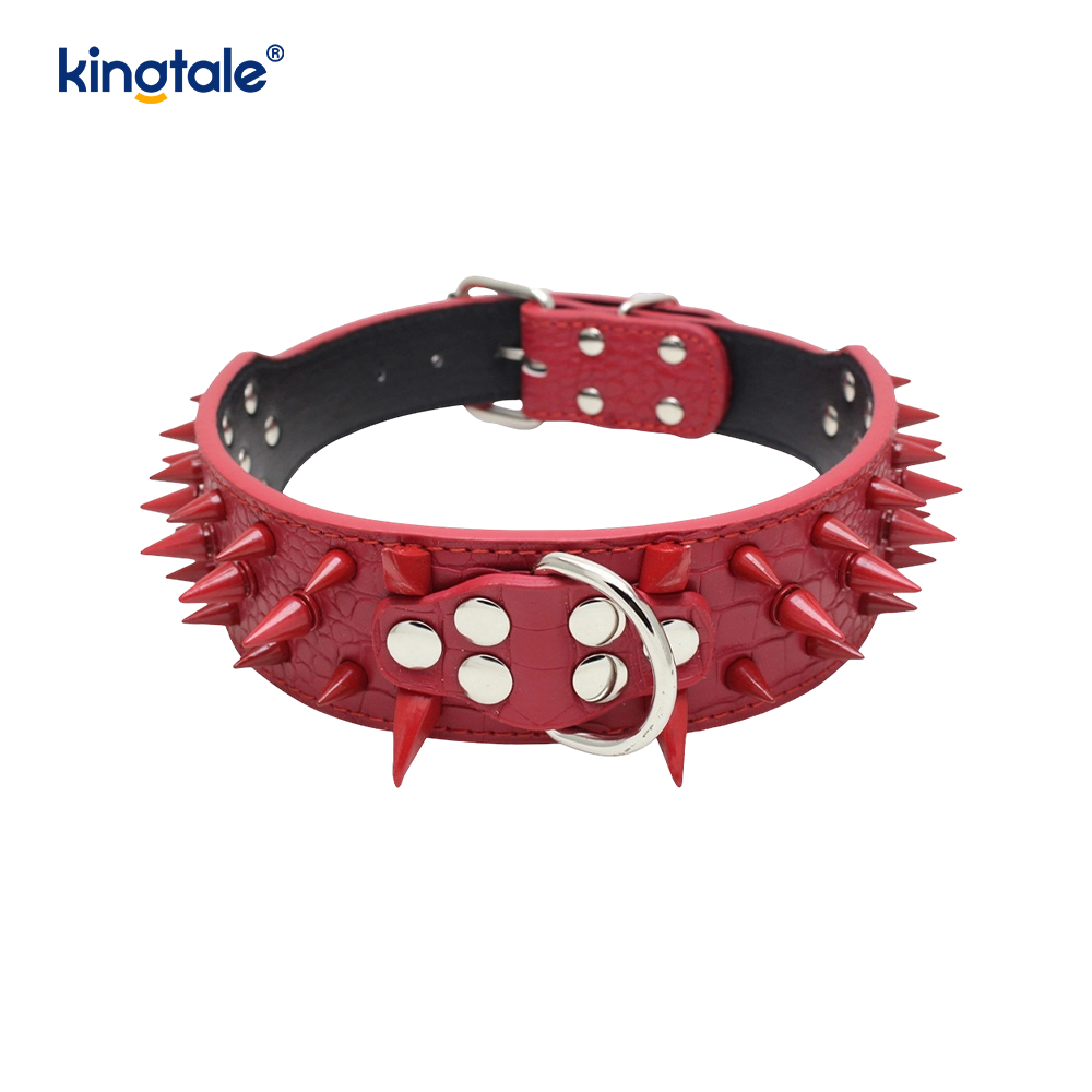 Collare per cani con borchie a spillo affilato Collari per cani in pelle alla moda
