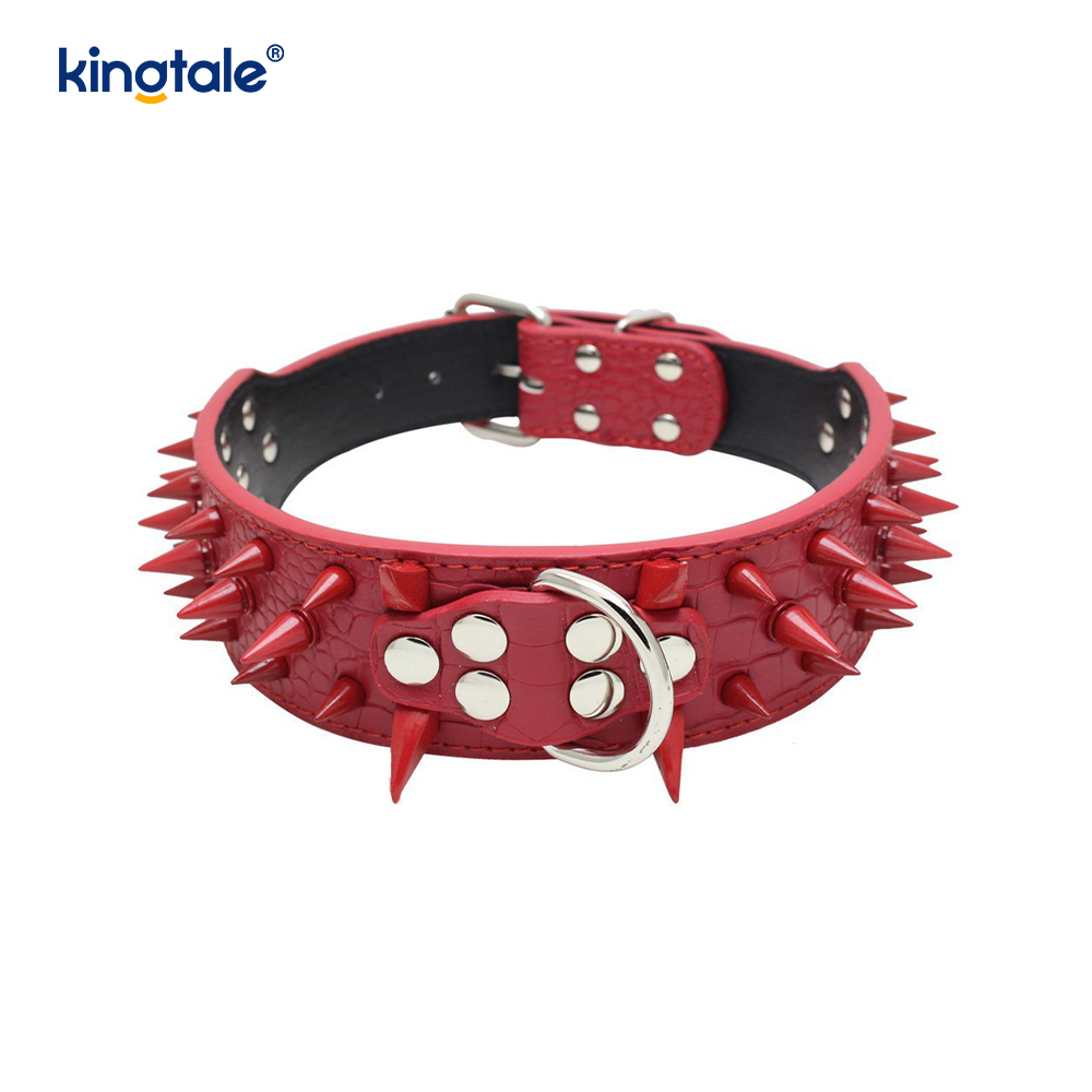 Collare per cani con borchie a spillo affilato Collari per cani in pelle alla moda