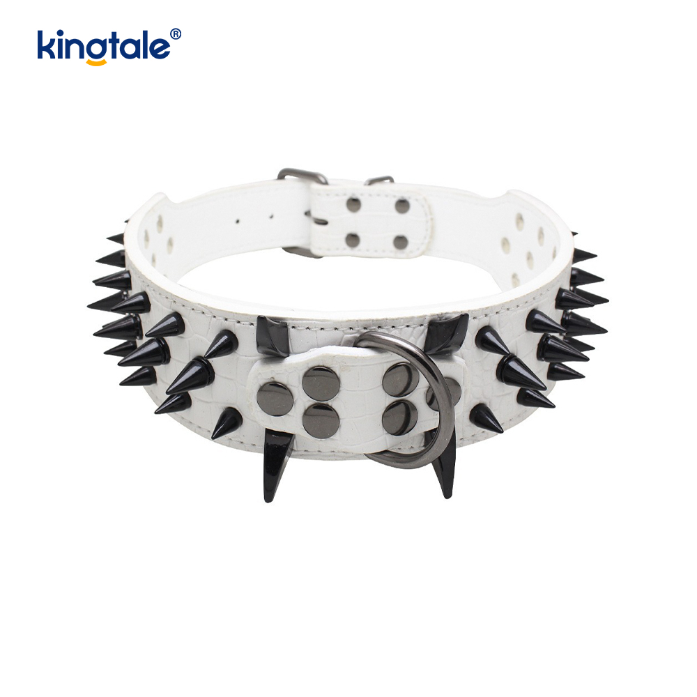Collare per cani con borchie a spillo affilato Collari per cani in pelle alla moda