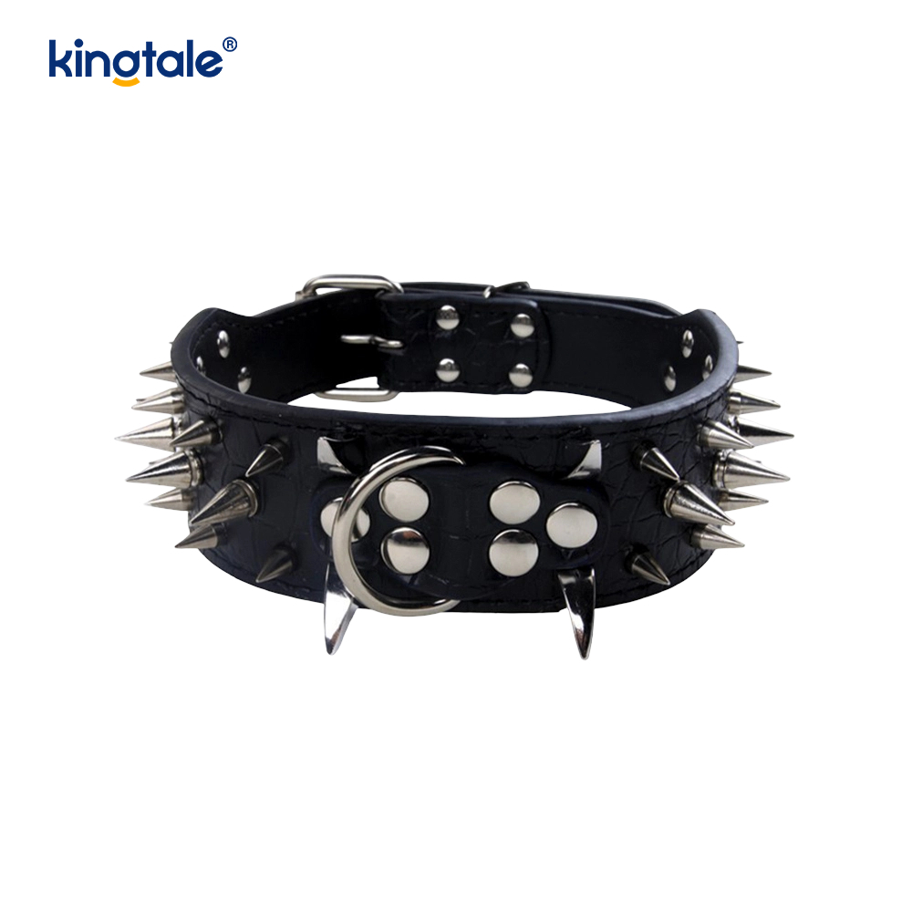 Collare per cani con borchie a spillo affilato Collari per cani in pelle alla moda
