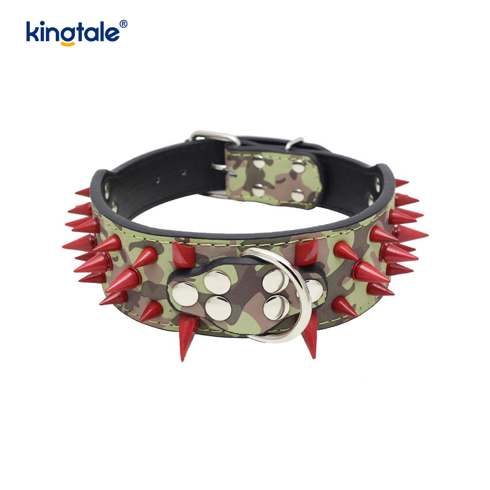 Collare per cani con borchie a spillo affilato Collari per cani in pelle alla moda