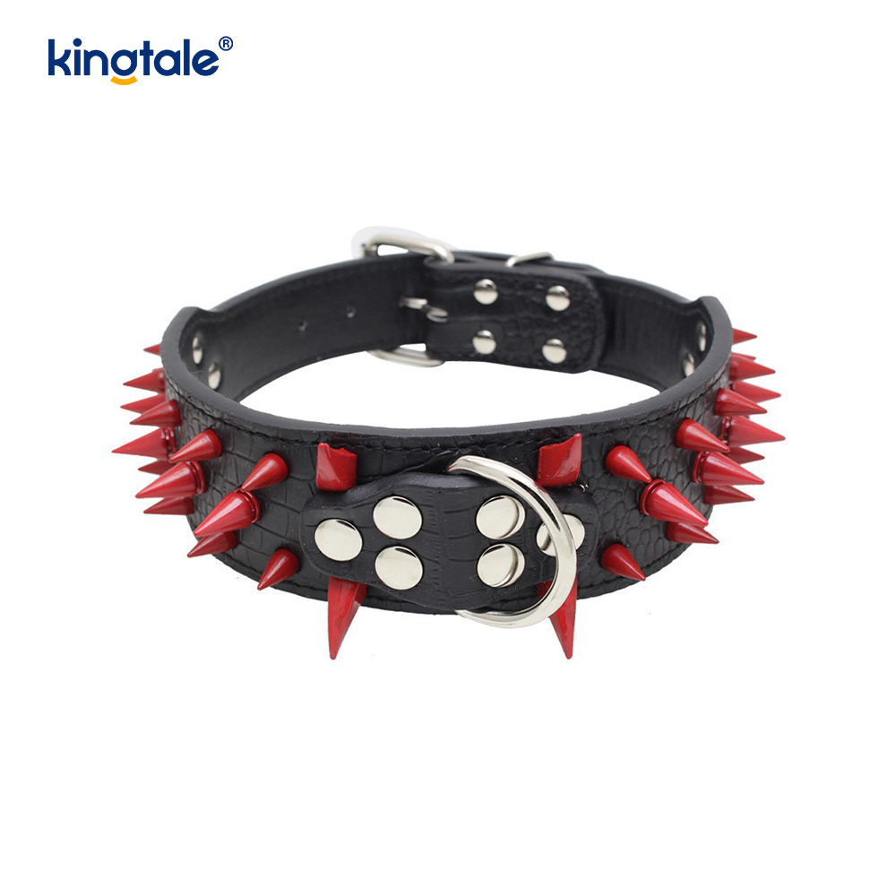 Collare per cani con borchie a spillo affilato Collari per cani in pelle alla moda