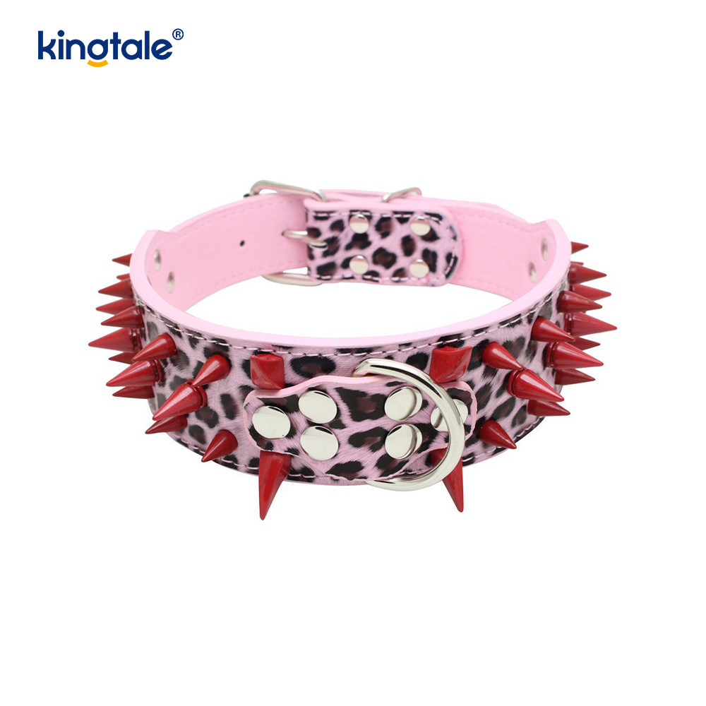 Collare per cani con borchie a spillo affilato Collari per cani in pelle alla moda