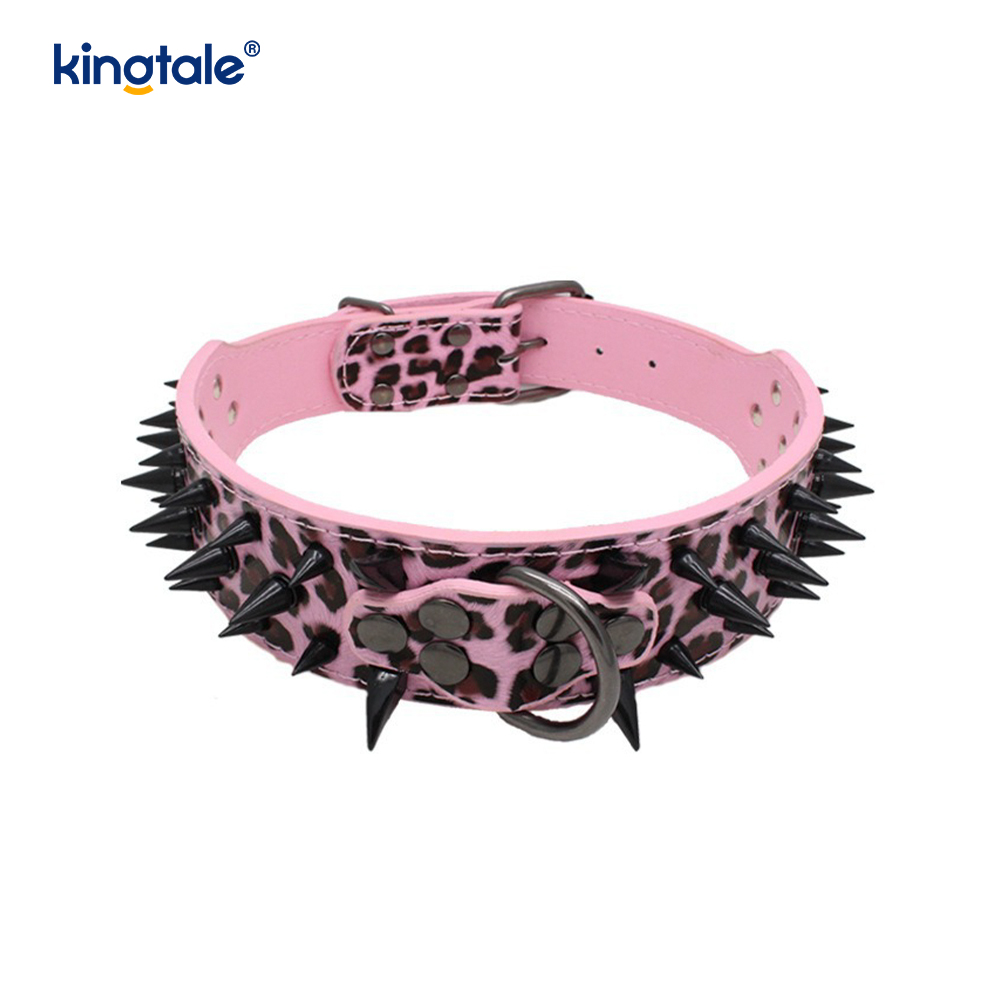 Collare per cani con borchie a spillo affilato Collari per cani in pelle alla moda